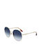 Victoria Beckham Sonnenbrillen mit Gold Rahmen und Blau Verlaufsfarbe Linse VB231S 72