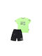 Sprint Kids Set with Shorts Summer 2pcs lime