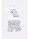 Kinder-Set mit Leggings Sommer 2Stück Weiß