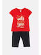 Joyce Kids Set with Leggings Summer 2pcs Red