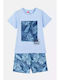 Joyce Kids Set with Shorts Summer 2pcs Light Blue