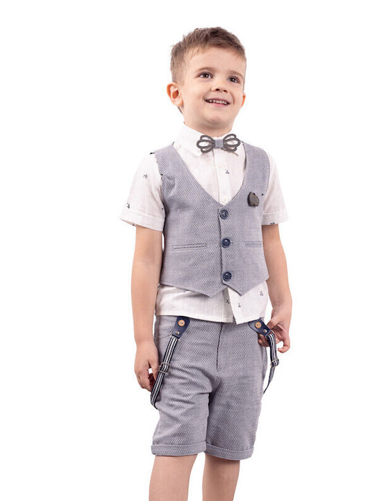 Hashtag Kinder Set mit Shorts Sommer 3Stück Gray