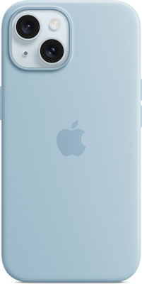 Apple Umschlag Rückseite Silikon Light Blue (iPhone 15)