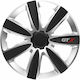 Wheel Covers Set Cridem Gtx Carbon 4pcs - Silver/black - 14''
