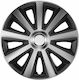 Wheel Covers Set Cridem Aviator Carbon 4pcs - Silver/black - 14''