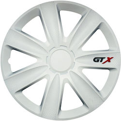 Wheel Covers Set Cricem Gtx Carbon 4pcs - White - 15''