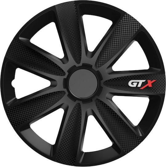 Radzierblenden Set Cridem Gtx Carbon 4tlg - Schwarz - 17''