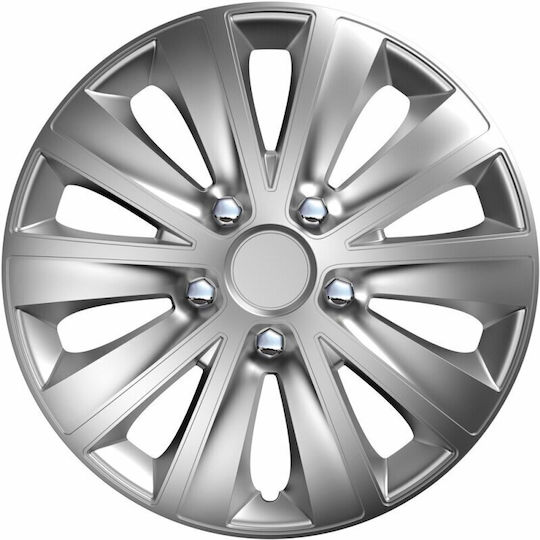 Set Capace De Roți Auto Cridem Rapide Nc 4 Bucăți - Argintiu/Crom - 15''