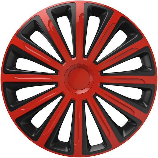 Wheel Covers Set Cridem Trend 4pcs - Red/black - 15''