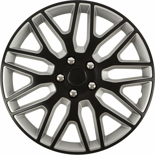 Set Capace De Roți Auto Cridem Dakar Nc 4 Bucăți Negru/argintiu 15''