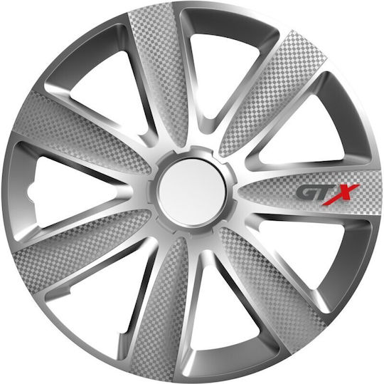 Radzierblenden Set Cridem Gtx Carbon 4tlg - Silber - 17''