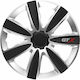 Set Capace De Roți Auto Cridem Gtx Carbon 4 Bucăți Argintiu/Negru 17''
