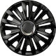 Radkappen-Set Cridem Royal Rc 4 Stück - Schwarz/Chrom - 14''
