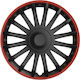 Wheel Covers Set Cridem Crystal Ro 4pcs - Black/red - 14''
