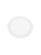 Aca Στρογγυλό Χωνευτό Σποτ με Ενσωματωμένο LED και Θερμό Λευκό Φως σε Λευκό χρώμα 29.8x29.8cm