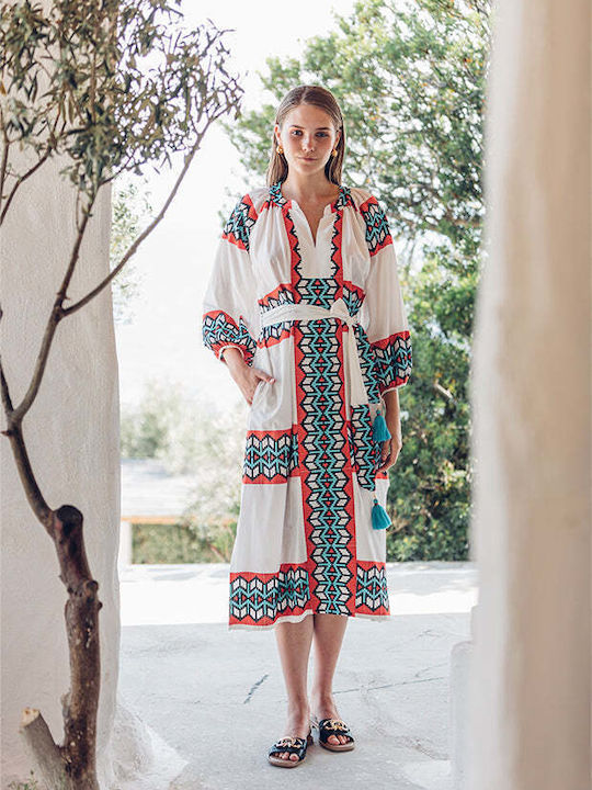 Nema Resort Wear Midi Φόρεμα Multicolour