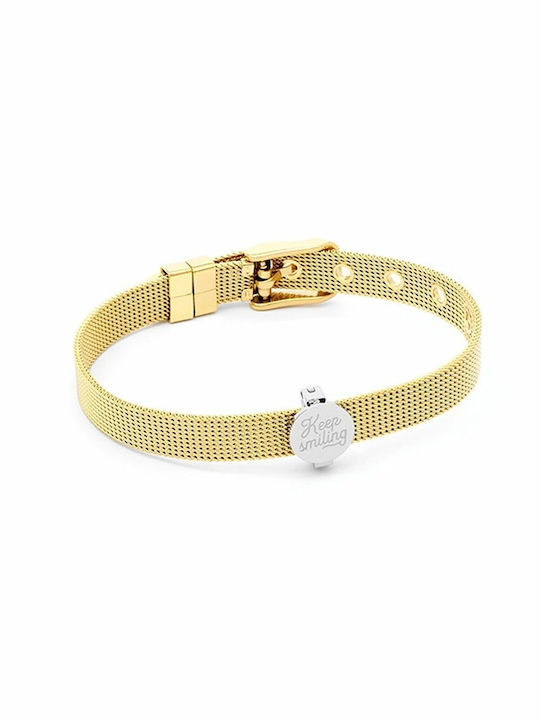 Mr. Wonderful Bracelet made of Steel Gold Plated