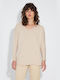 Bill Cost Women's Sweater with V Neckline Beige