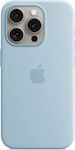 Apple Silicone Case with MagSafe Umschlag Rückseite Silikon Light Blue (iPhone 15 Pro)