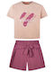 Energiers Kids Set with Shorts Summer 2pcs Pink