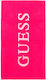 Guess Contrast Beach Towel Pink