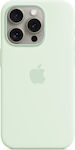 Apple Silicone Case with MagSafe Soft Mint (iPhone 15 Pro)