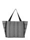 Aquablue Stoff Strandtasche Schwarz