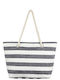 Aquablue Stoff Strandtasche Grau
