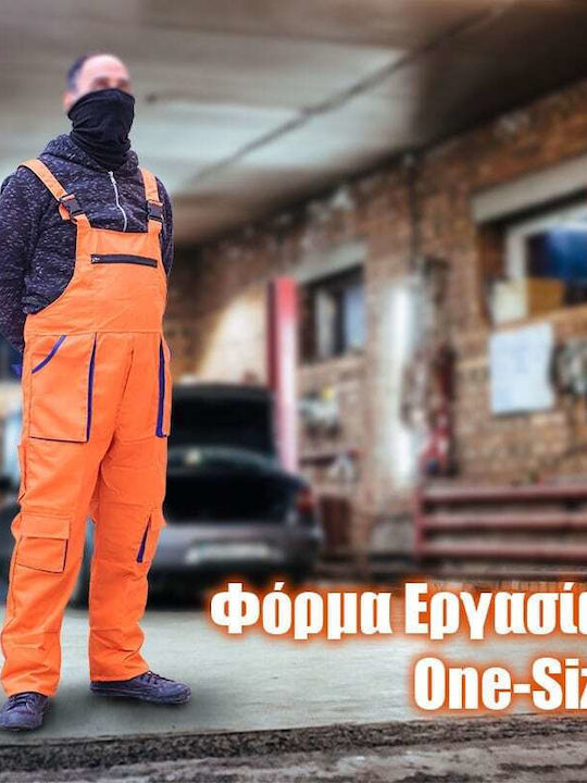 Φόρμα Εργασίας με Τιράντες Πορτοκαλί