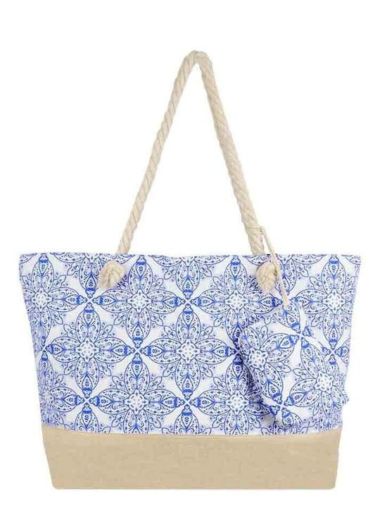 Aquablue Fabric Beach Bag Light Blue