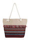 Aquablue Fabric Beach Bag with Ethnic design