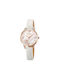 Skmei Watch with Leather Strap White