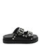 Women's Flat Sandals in Black Color
