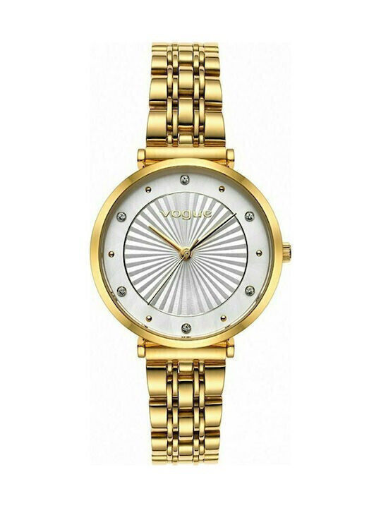 Vogue Bliss Crystals Women's Watch with Gold Me...