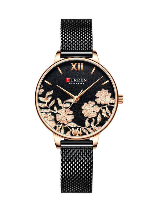 Curren Women's Watch with Black Metal Bracelet