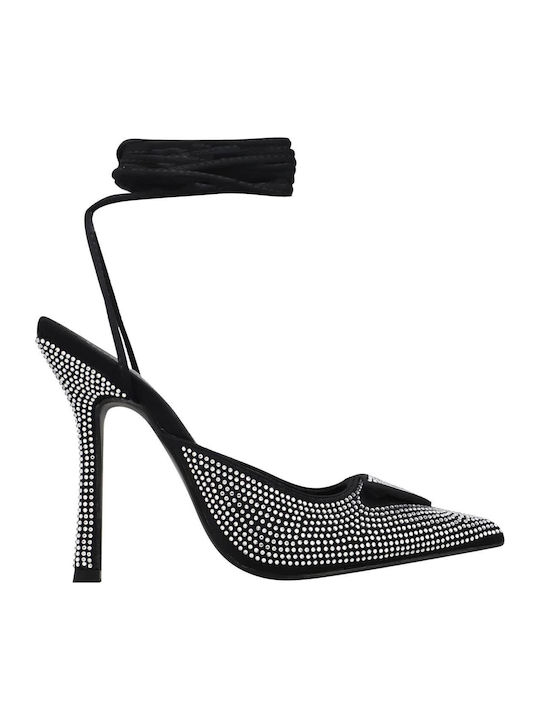 Public Desire Pantofi cu toc cu Curea Negre