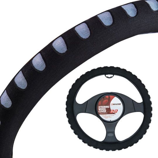 4cars Husă de volan din burete - Ø 37-39 Cm - Negru/gri
