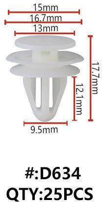 Maestro D634 Plastic clips for doors (door Trim Panel)