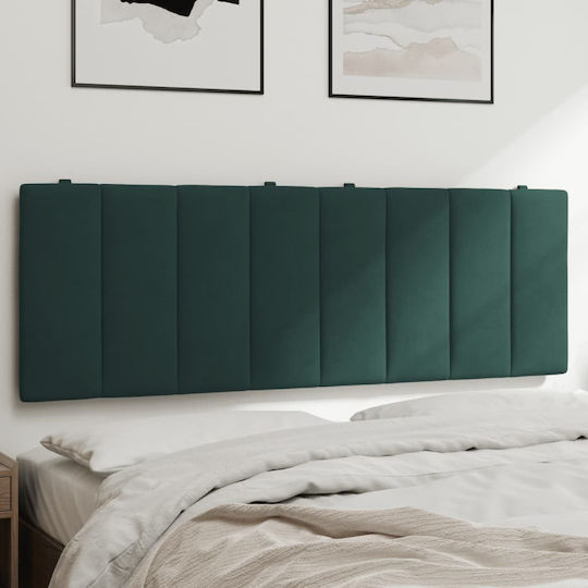 vidaXL Fabric Bed Headboard Cushion Dark Green 140x45cm