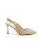 Fshoes Pointed Toe Gold Heels