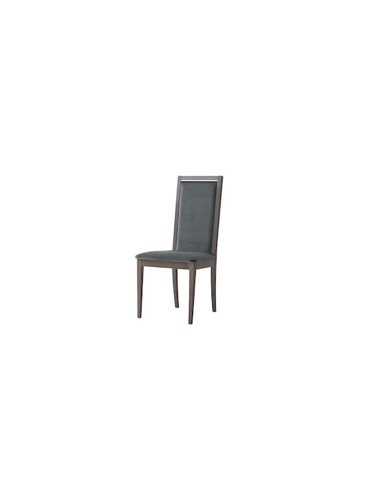 Dining Room Fabric Chair Grey 50x52x105cm