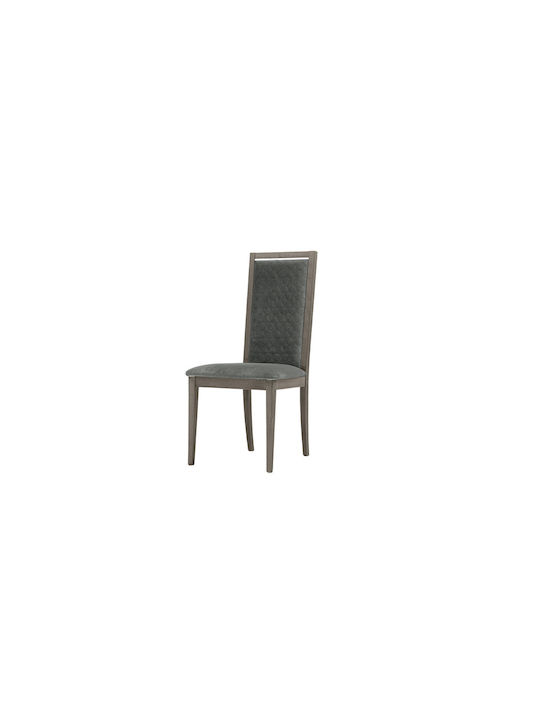 Dining Room Fabric Chair Grey 50x52x105cm