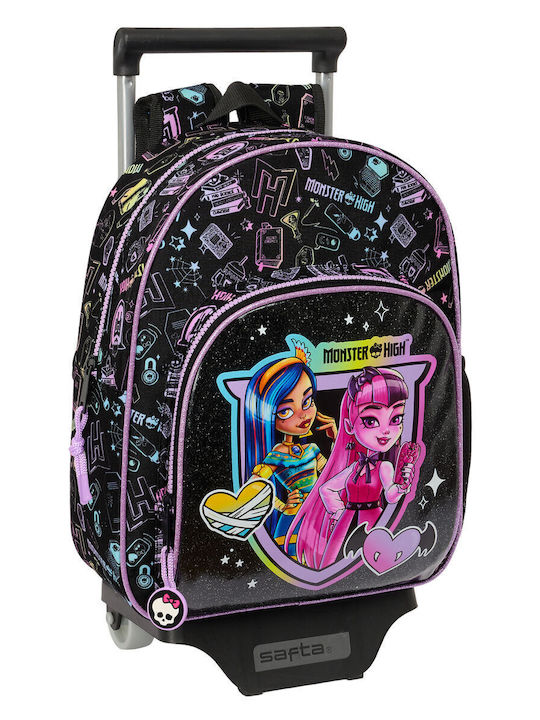 Ghiozdan Școlar Cu Roți Monster High Negru 28 X 34 X 10 Cm