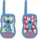 Lexibook Tw12d Disney Stitch-walkie Talkies, 200m, Set For Kids, 2 Communication Channels, Belt Clip, Blue/purple