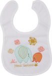 Kamtex Baby Waterproof Bib Plastic with Hoop & Loop Fastener Ecru