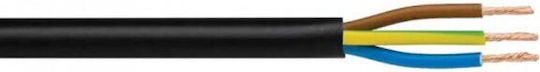 Power Cable Flexible Nylhy 3g0,75 Black Stranded Round (h03vv-f 3g0,75 Black)