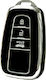 Car Key Cover Case made of with 3 Buttons for Toyota in Black Color