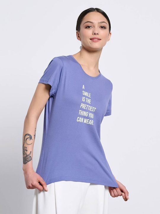 Damen Sportlich T-Shirt Lila