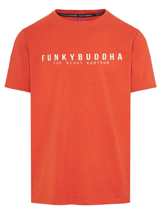 Funky Buddha Men's Short Sleeve T-shirt Orange