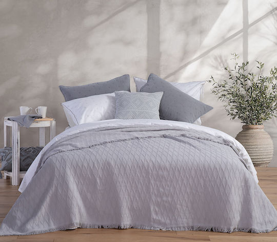 Nef-Nef Homeware Outlast Одеяло Пике Двойно 230x240см Сиво